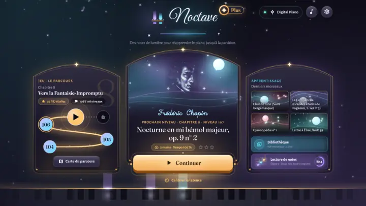 L'accueil, le « Portail » de Noctave.