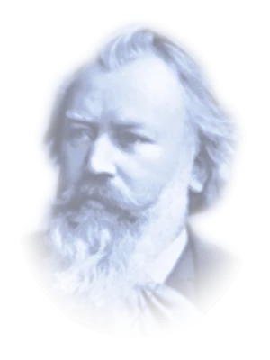 Portrait de Johannes Brahms, en clair de lune