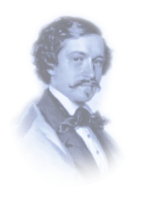 Portrait of Johann Strauss II, in moonlight